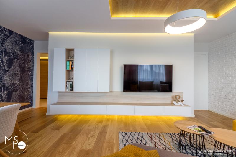 Miso Architects amenajare moderna apartament Bucuresti living5