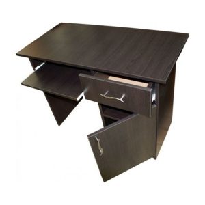 Birou Scolar wenge din PAL melaminat cu suport tastatura si depozitari