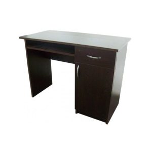 Birou Scolar wenge din PAL melaminat cu suport tastatura si depozitari