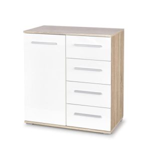 Comoda HM Lima KM2 stejar sonoma - alb