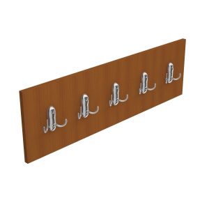 Cuier perete cu 5 agățători din PAL melaminat Cires 80x15 cm