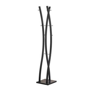 Cuier negru din metal HM W50 cu baza 35×35 cm, inaltime 179 cm, 9 agatatori