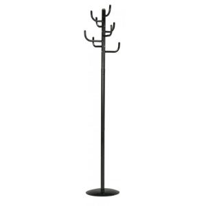 Cuier metalic negru Saturn, latime maxima 43 cm, inaltime 180cm, 8 agatatori