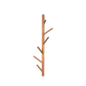 Cuier pom alb - fag HM W53 din otel vopsit si lemn, diametru baza 35 cm, inaltime 170 cm, 6 agatatori