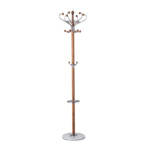 Cuier pom nuanta fag SL CR18, diametru baza 30 cm, inaltime 183 cm, 16 agatatori