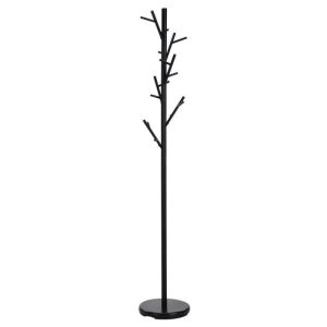 Cuier pom negru HM W33, structura metalica, diametru baza 30 cm, inaltime 176 cm, 18 agatatori
