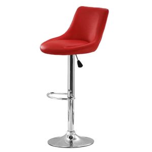 Scaun bar ABS 225 cu structura metal cromat si piele ecologica, inaltime reglabila 59-80 cm, max 100 kg