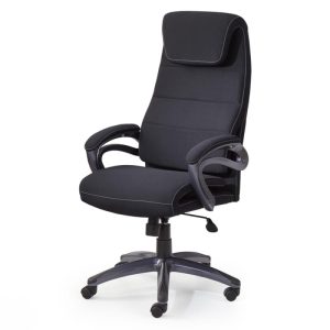 Scaun directorial HM Sidney negru, baza polipropilena, tapiterie stofa, max 110 kg