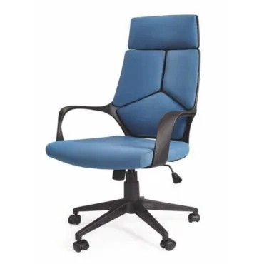 Scaun directorial HM Voyager albastru, baza polipropilena, tapiterie stofa, max 110 kg