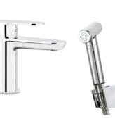 Set baterie lavoar cu dus de mana Deante ALPINIA BGA_027M, garantie 7 ani