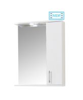 Oglinda baie GN0201 cu dulapior lateral 55 cm alb