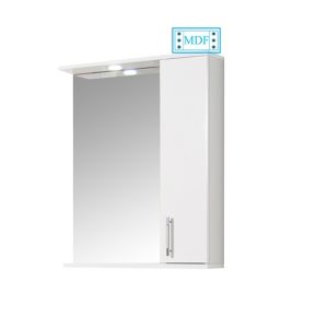 Oglinda baie cu dulapior lateral GN0201 60 cm alb