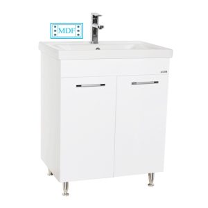 Set lavoar cu masca GN0541 60x45x81 cm alb, 2 usi, pe pardoseala