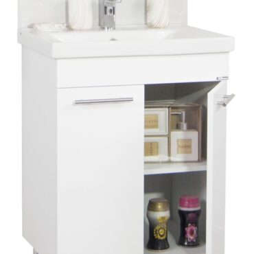 Set lavoar cu masca GN0541 60x45x81 cm alb, 2 usi, pe pardoseala