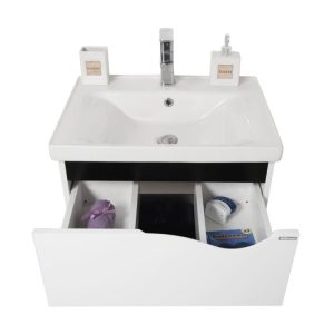 Set lavoar cu masca GN0971 montaj suspendat 70 cm latime, 2 sertare
