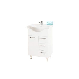 Set lavoar cu masca GN1531 si oglinda baie cu dulapior GN0201, 55 cm latime