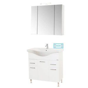 Set lavoar cu masca GN1531 si oglinda cu dulap Celine 80 cm latime
