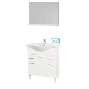 Set lavoar cu masca GN1531 si oglinda cu polita GN0551 80 cm latime