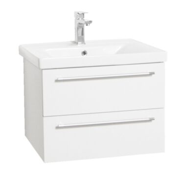 Set lavoar cu masca suspendat GN0541 60 cm latime, 2 sertare, alb