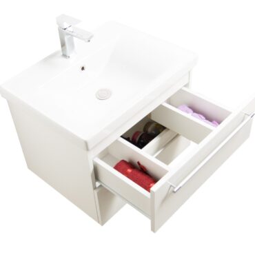 Set lavoar cu masca suspendat GN0541 60 cm latime, 2 sertare, alb