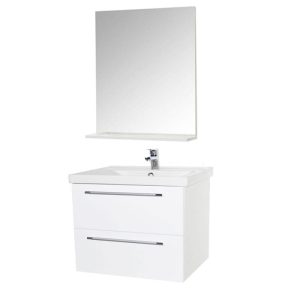 Set mobilier baie cu baza si lavoar GN0541 plus Oglinda GN0551, latime 60 cm