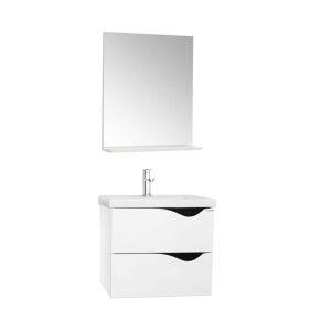 Set mobilier baie lavoar cu masca GN0971 si Oglinda cu polita GN0671 latime 60 cm