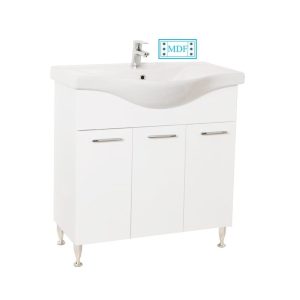 Set mobilier baie lavoar cu masca GN1531 si oglinda Celine 3 usi, 80 cm latime