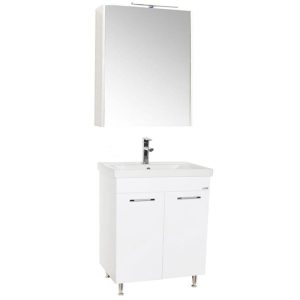 Set mobilier baie masca lavoar GN0541 si oglinda GN5011 60 cm latime