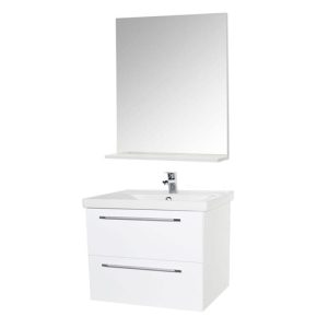 Set mobilier baie masca lavoar cu sertare GN0541 si oglinda GN0671, latime 60 cm