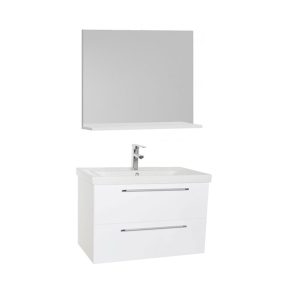 Set mobilier baie masca si lavoar GN0541 cu oglinda GN0551 latime 80 cm