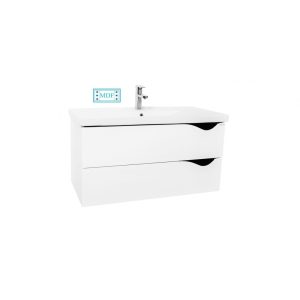 Set mobilier baie: masca si lavoar GN0971 si Oglinda GN0551 lungime 80 cm