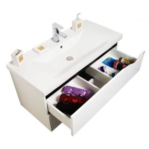 Set mobilier baie suspendat lavoar cu masca GN0971 si Oglinda Celine latime 80 cm