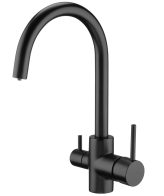 Baterie bucatarie cu conexiune pentru filtru de purificare a apei Deante BCH N64M negru