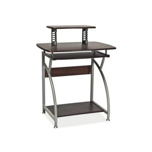 Birou SL B07, structura metal vopsit, blat MDF maro inchis