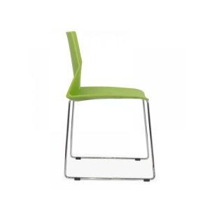 Scaun vizitator HRC 627 plastic ABS alb / negru / verde