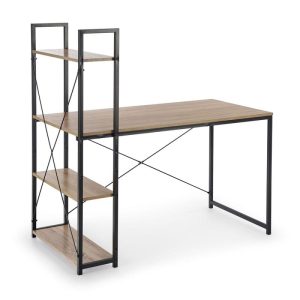 Birou Hm Narvik B1 negru 120X64 cm, 3 rafturi