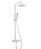 Coloana de dus cromata Deante Arnika NAC_01QK, cu baterie amestecatoare si montaj pe perete