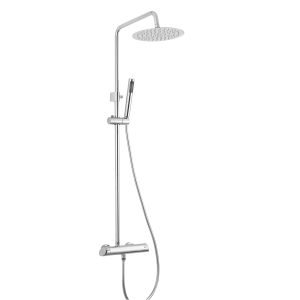 Coloana de dus cromata Deante Arnika NAC_01QK, cu baterie amestecatoare si montaj pe perete
