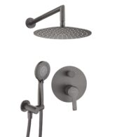 Set dus incastrat Deante Arnika cu finisaj cromat, negru, auriu sau titanium