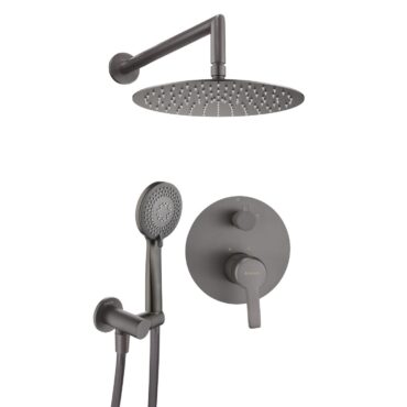 Set dus incastrat Deante Arnika cu finisaj cromat, negru, auriu sau titanium