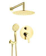 Set dus incastrat Deante Arnika cu finisaj cromat, negru, auriu sau titanium