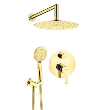 Set dus incastrat Deante Arnika cu finisaj cromat, negru, auriu sau titanium