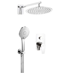 Set dus incastrat Deante Agawa NAC_09NP, baterie comutatoare, dus overhead, para+furtun dus