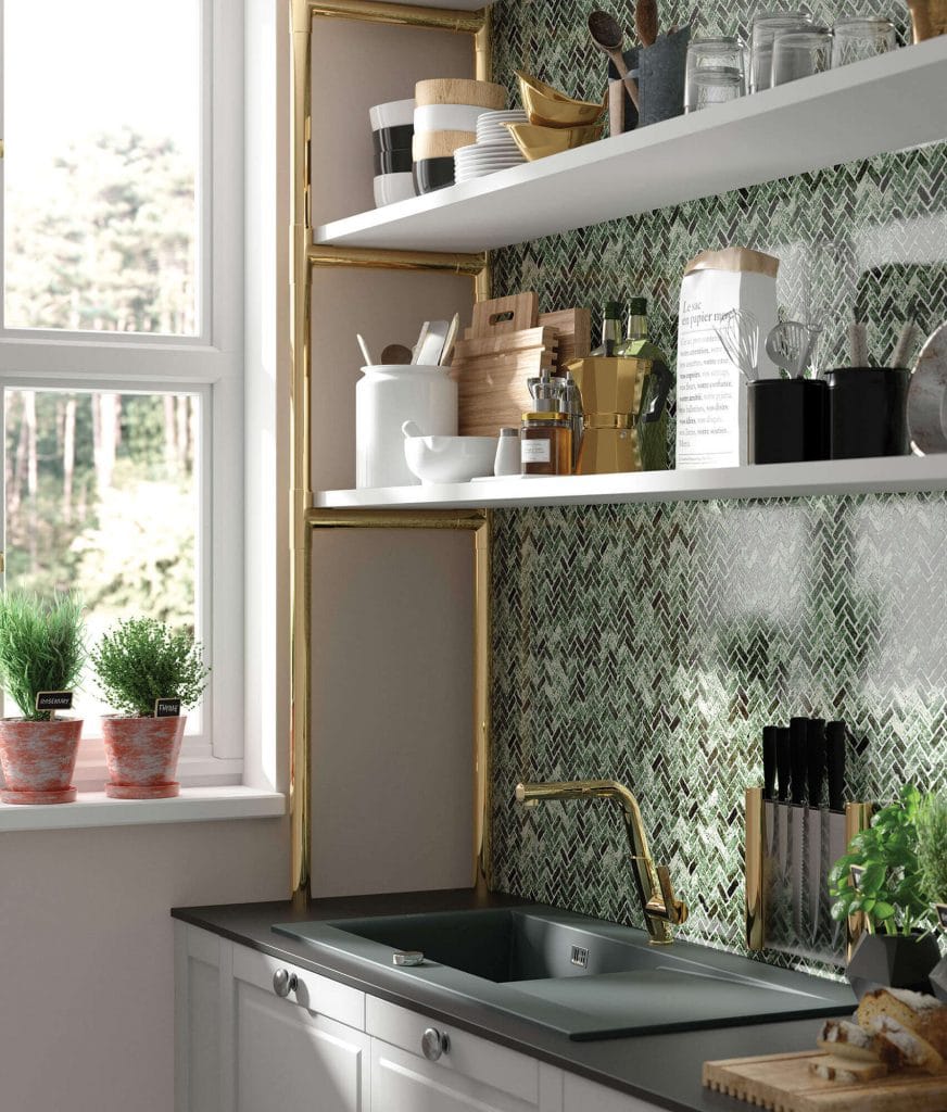 Baterie bucatarie auriu Deante Silia BQS_Z73M