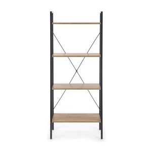 Etajera cu 4 rafturi HM Narvik REG2 60X148X32 cm, metal vopsit si PAL
