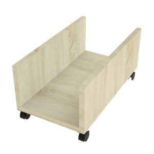 Suport Unitate Calculator cu Roți din PAL Melaminat Sonoma – 45x27x13 cm