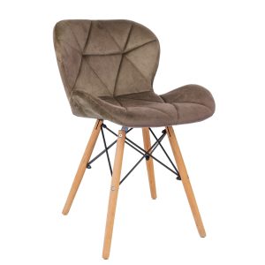 Scaun living Eliza cu structura lemn si tapiterie catifea de diferite culori