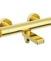 Baterie cada dus cu termostat si pipa rabatabila Deante crom, auriu, negru sau titanium