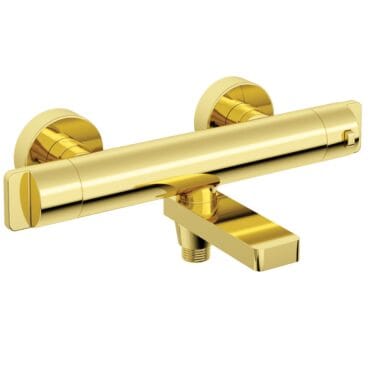 Baterie cada dus cu termostat si pipa rabatabila Deante crom, auriu, negru sau titanium