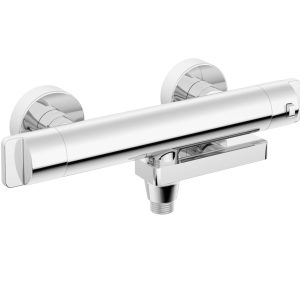 Baterie cada dus cu termostat si pipa rabatabila Deante crom, auriu, negru sau titanium